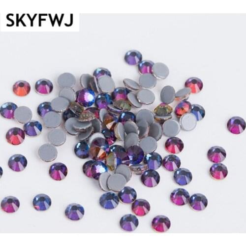 High Quality SS3 SS4 SS5 SS6 SS8 SS10 SS12 SS16 SS20 SS30 Crystal Volcano Hotfix Rhinestones / Iron On Flat Back Crystals
