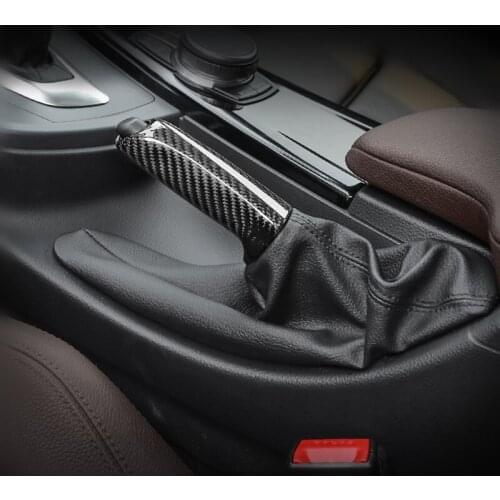 Carbon Fiber Gearshift Handbrake Cover Pull Rod DecorationTrim For BMW M3 M4 F80 F82 F48 E84 E90 F30 F31 F34 E88 F22 F20 F21 F32