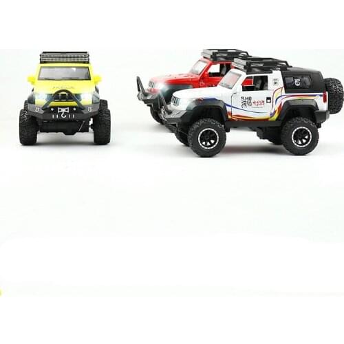 1:32 scale wheels diecast Off-road jeep suv Pickup car metal model Off-road vehicle pull back alloy toys with light and sound