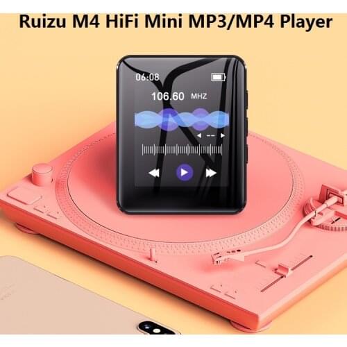 RUIZU M4 Bluetooth MP4 Player Mini 1.8 inch Full Touch Screen FM Radio Recording E-book Music Video Player Built-in Speaker