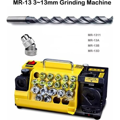 MR-13 3~13mm Drill Bits Sharpener Grinder+1pcs Grinder Wheel for HSS Material Drill Bits Drill and End Mill Grinder