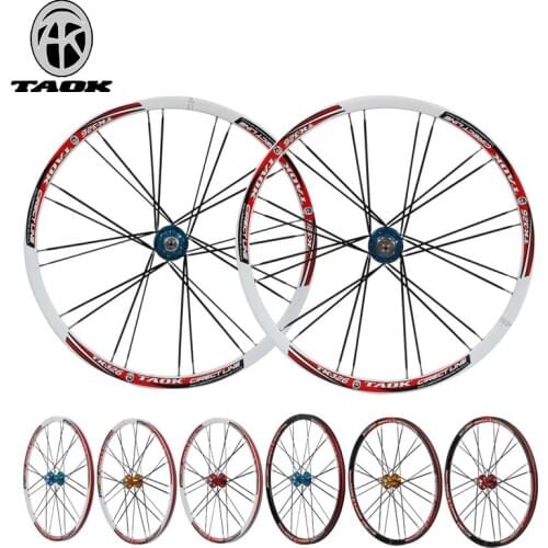 TAOK topluch mountain bike wheel set 26 inch disc wheel quick detachable drum 24 hole straight pull wheel