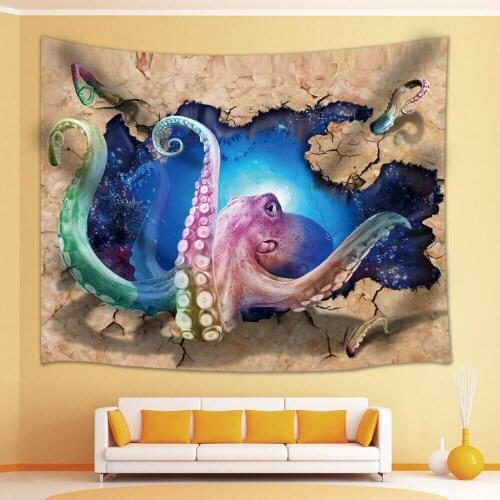 Octopus Sea monsters Tapestry Wall Hanging for Living Room Bedroom Dorm Decor