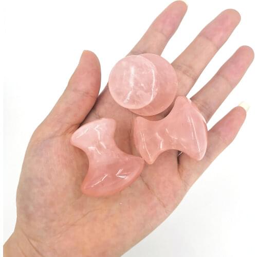 Natural Rose Quartz Jade Stone Massager Facial Roller Beauty Mushroom Shape Massage Eye Neck Care Slimming Tools Health Beauty