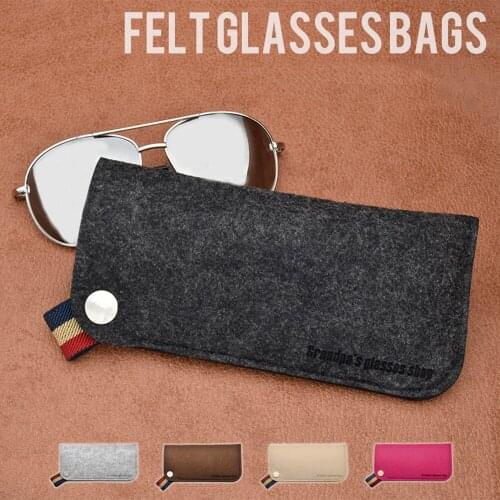 New Felt Sunglasses Case For Women Colorful Candy Eyeglasses Box Portable Sunglasses Cases Storage bags Eyewear Accessories