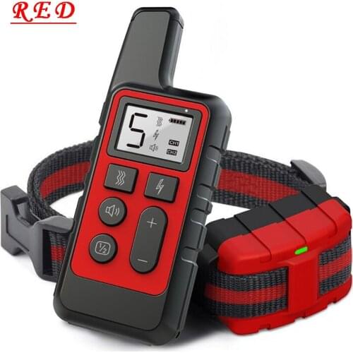 Dog Training Collar Pet Waterproof Rechargeable Shock Sound Vibration Anti Bark 500m Remote Control for Multiple Size Dog