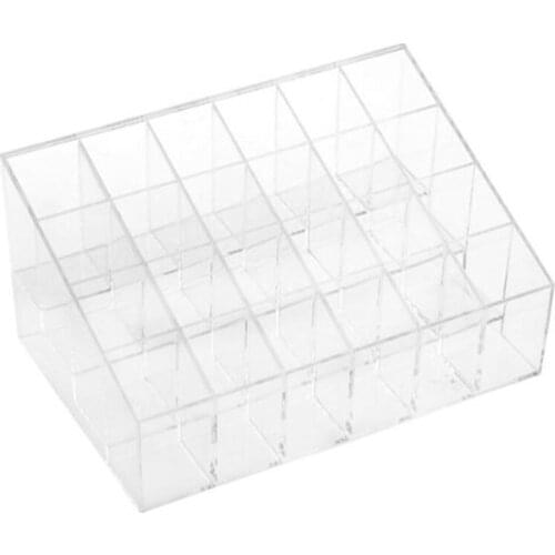 Durable Transparent Lipstick display stand holder protection 24 grid small lipstick frame