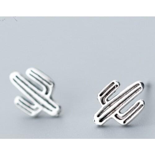 Fashion Prevent Allergy Cactus Stud Earrings for Women Wedding Earrings Jewelry Accessories Brincos eh499