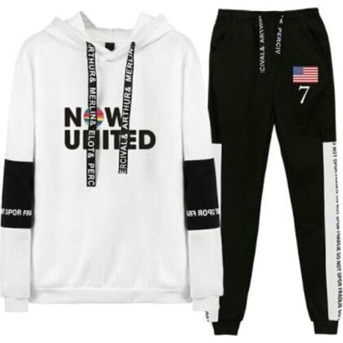 Now United Mens Sportswear Sets Casual Tracksuit Two Piece Set Top and Pants Sweat Suit Male Sporting Suits Streetwear