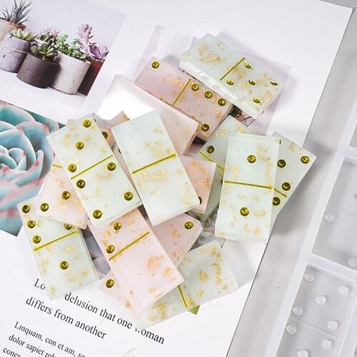 Resin Domino Silicone Mold Handmade Jewelry Accessories Making Epoxy Resin Craft Cabochons Board Charms DIY Resin