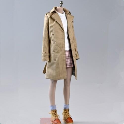 1/6 Scale Trench Coat Windcoat Outerwear Long Jacket Overcoat Clothing for 12'' Male Action Figure Accessories