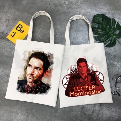 Devil Lucifer Harajuku 90S Morningstar Vintage Handbags Shoulder Bags Casual Shopping Girls Handbag Women Elegant Canvas Bag