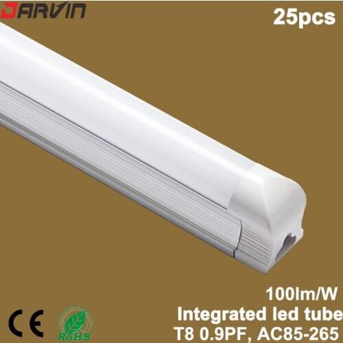 Integrated T8 Tube Tube 4 foot 1.2M 18W Led Tube Light Lamp 110V 220V Lampada Lighting Cold white 6500K 4500k Factory Price