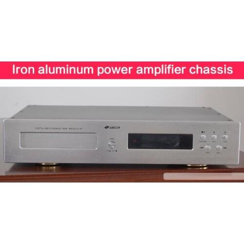 Iron-aluminum Power Amplifier Chassis S-911 Audio Case Power Shell DVD Amplifier Box (special for Optical Drive) 430*80*340MM