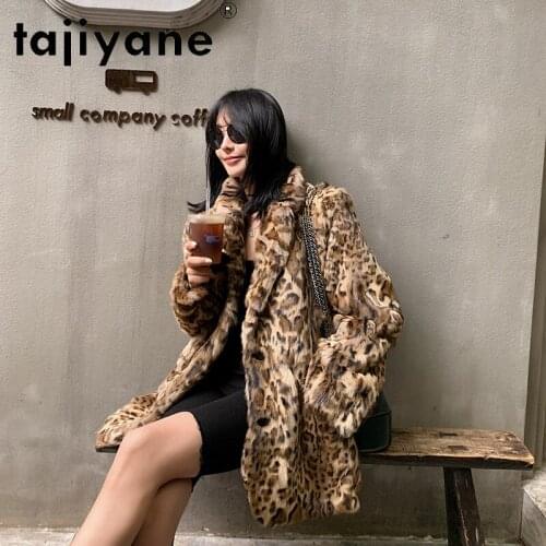 Womens Coats Winter 2021 Real Fur Coat Woman Natural Rex Rabbit Fur Jackets Female Clothing Leopard Mujer Parkas TN745