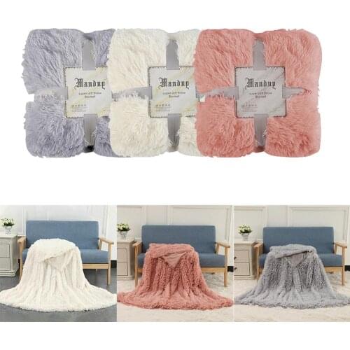 160*200cm Skin-friendly Coral Velvet Sofa Bed Blanket Multipurpose Home Office Travel Nap Blanket Soft Warm Four Seasons Cover