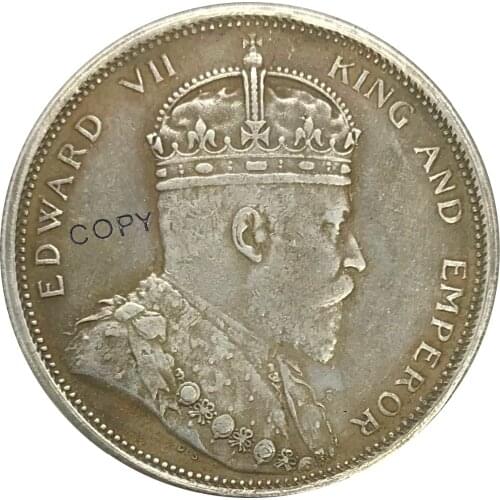 1904 Malaysia Straits Settlements 1 Dollar Collectibles Cupronickel Plated Silver Copy Coin