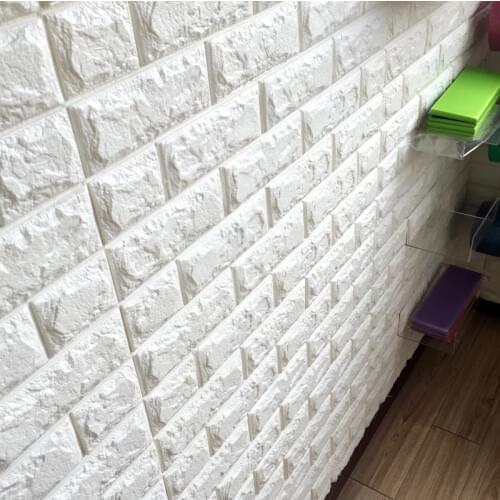 3D Brick Wall Stickers DIY Decor Self-Adhesive Waterproof Wallpaper Living Room Bedroom Background 3D Wall Sticker Brick