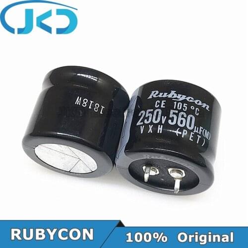 5pcs/10pcs RUBYCON 560UF 250V 30*25mm 560UF250V 250V560UF 30x25 Aluminum Electrolytic Capacitor