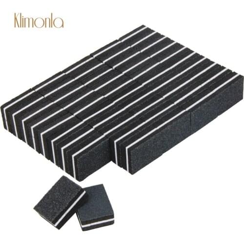 50Pcs/Lot Mini Sandpaper Double-side Nail Files 100/180 Grit Nail Art Buffing Polish Beauty Pedicure Tools Salon File Supplier