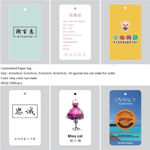 5000pcs Customized Packing Paper Label white/black Garment Paper hangTags DIY Food Label Wedding Gift Decorating Tag