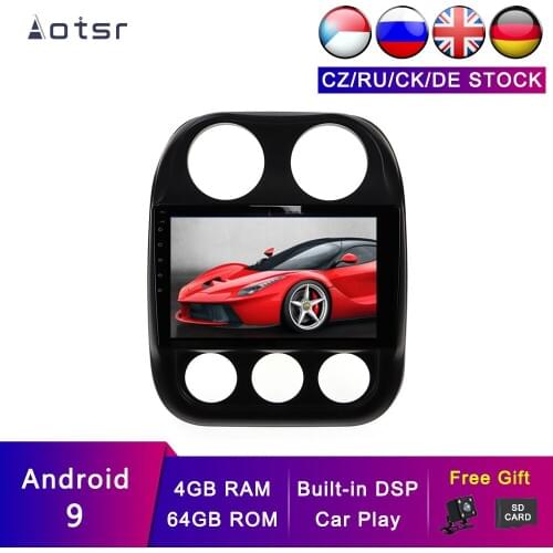 AOTSR Android 9 Car GPS For Jeep Compass 2010-2016 Navigation Multimedia Player Tape Recorder DSP Car Play Head Unit 4G + 64G