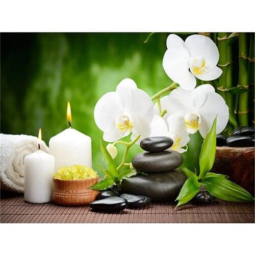 Orchid Flower DIY Embroidery Cross Stitch 11CT Kits Needlework Craft Set Printed Canvas Cotton Thread Home Decoration Sell