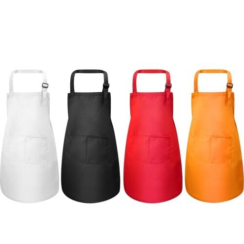 2pcs Children Pocket Bib Apron Boys Girls Kitchen Apron Child Craft Kids Apron Child Painting Cooking Baby Pinafore