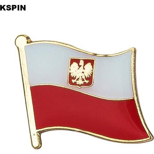 Poland flag pin Bird lapel pin badge 10pcs a lot Brooch Icons KS-0039