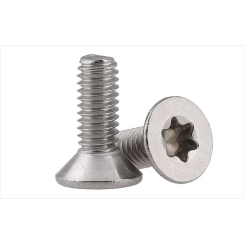 GB2673 304 six-lobe screws Anti-theft screws M2 M2.5 M3 M4 screws flat head no plum blossom Column core blots