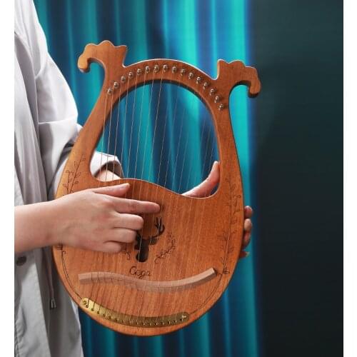 Harp mahogany xylophone instrument main instrument, 19-string tuning keys