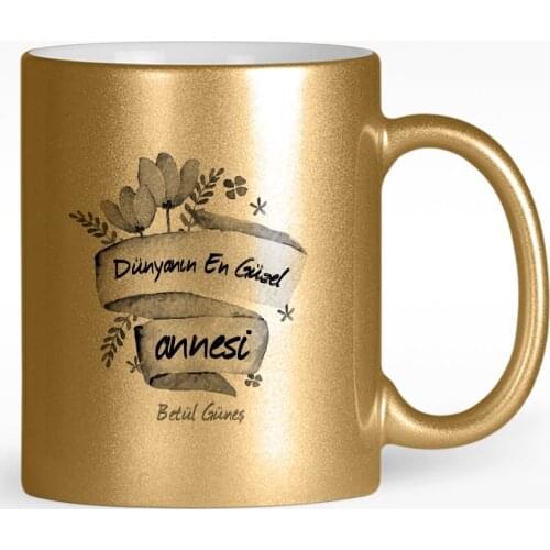Tailor-made The World 'S Most Beautiful Mother Design Gold Gilded Mug Cup-1