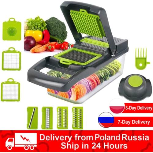 Kitchen Accessories Multifunctional Vegetable Cutter Fruit Slicer Grater Shredders Drain Basket Slicers 8 In 1 Gadgets