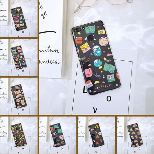Cute Girl Cartoon Phone Case For Huawei Y5 Y6 Y7 Prime 2018 Y9 2019 Soft Silicone Back Cover For Huawei Y3 Y5 Y6 Y7 2017 II Pro