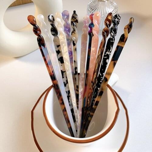 Fashion Vintage Chinese Style Hair Sticks Acetate Chopstick Women Hairpins Hair Clips Pins Wedding Hair Jewelry Accessories