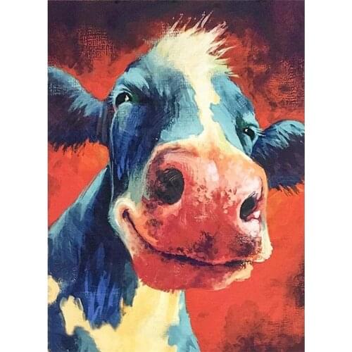 Animal Cow DIY 11CT Embroidery Cross Stitch Kits Needlework Craft Set Cotton Thread Printed Canvas Home Decoration On Design