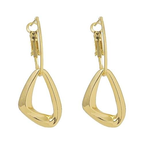 New Korea Announces New Geometric Triangle Earrings For Women Pendientes Kolczyki Earrings For Women Aretes De Mujer