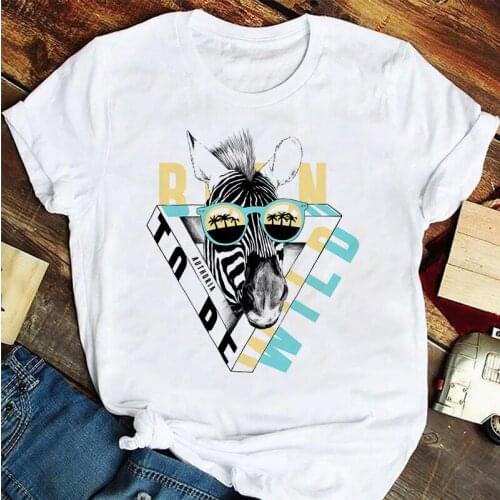 New Arrivals Animal Avatars Printed Top Tees High-quality Soft Material Unicorn Dog Printed T-shirt Vogue Vitage Streetwear