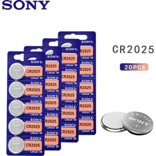20PCS SONY Original cr2025 Button Cell Batteries cr 2025 ECR2025 DL2025 LM2025 3V Lithium Coin Battery For Watch Calculator