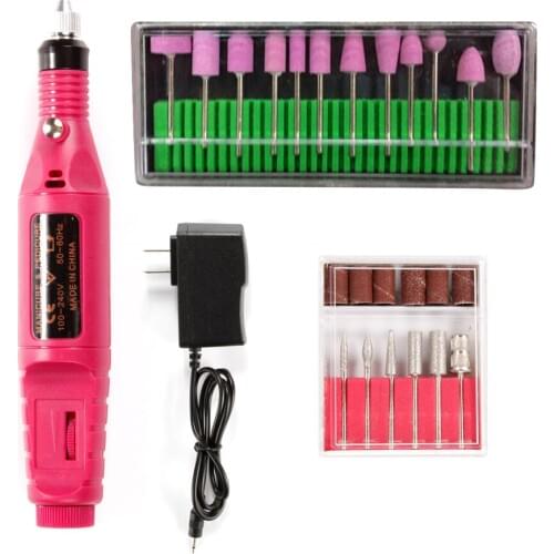 Professional Electric Manicure Apparatus for Nails 12Pcs Polishing Grinding Drill Bits Set Pedicure Machine Milling Drills Kit