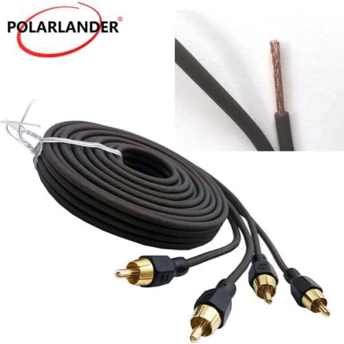 RCA Phono Y Splitter Lead Car Audio Power Cable 5m Wire Adapter Cable Connector Audio Cable Line
