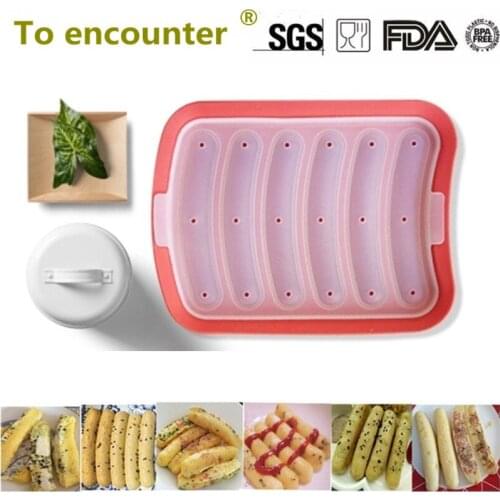 To encounter Egg Sausage Maker Silicone Egg Sausage Making Mold Hot Dog Maker DIY Ice Cube Chocolate molds Kitchen Cooking Pan