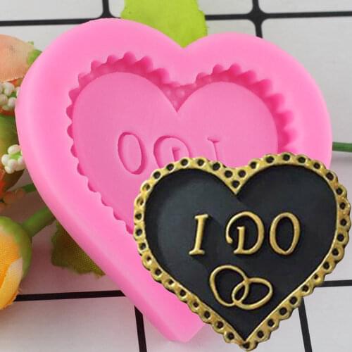 Wedding Love Heart Shape Silicone Mould Cake Decoration Tools Baking Fondant Moulds Handmade Soap Molds Sugar Craft Mold