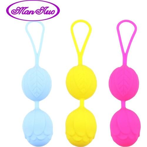 Man nuo Silicone Kegel Ball Smart Vagina Trainer Exercise Vagina Tightening Love Ben Wa Ball Vibrator Sex Toys for Woman