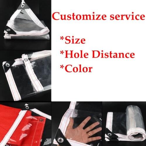 Thickness 0.3mm Transparent PVC Tarpaulin Waterproof Sunshade Cloth Garden Courtyard Truck Car Canvas Cover Rainproof Cloth