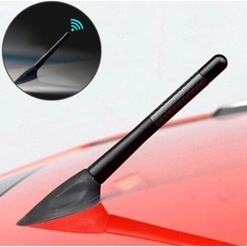 Universal Car Antenna FM AM Radio Carbon Fiber Short Car Aerial For WRC Ford Toyota VW Auto Accessories F-Best