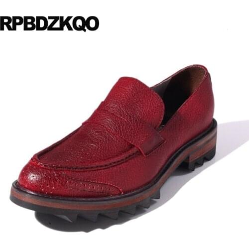 Wingtip Red High Quality Flats Brogue Popular Breathable Men British Casual Shoes Style New Black Stylish Hot Sale Spring Autumn