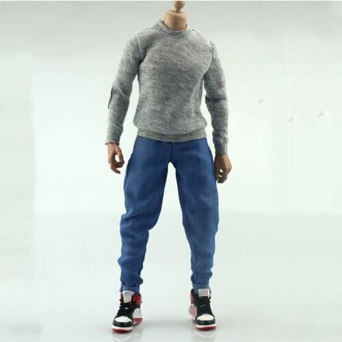 1/6 Scale Male Figure Accessory Mens Fashion Apparel American Team Jeans Trousers Model for 12 inches Action Figure Body