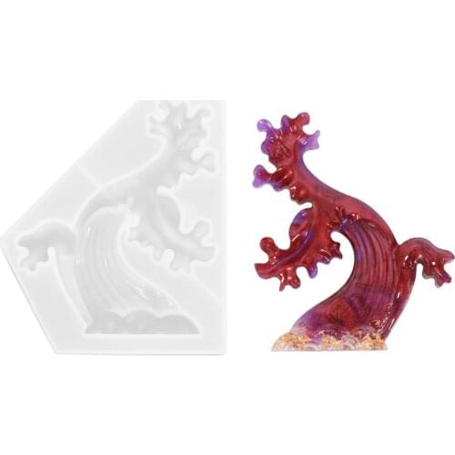 1PCS Transparent Silicone Waves Mold Decorative Craft DIY Epoxy Resin Molds for Jewelry Making Tool
