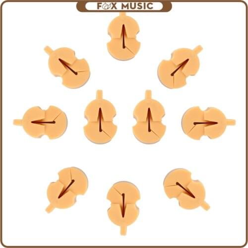 10pcs Rubber Violin Mute Fiddle Silencer Violin Practice Mute Silencer Volume Control Yellow Mutes For Violin / Fiddle